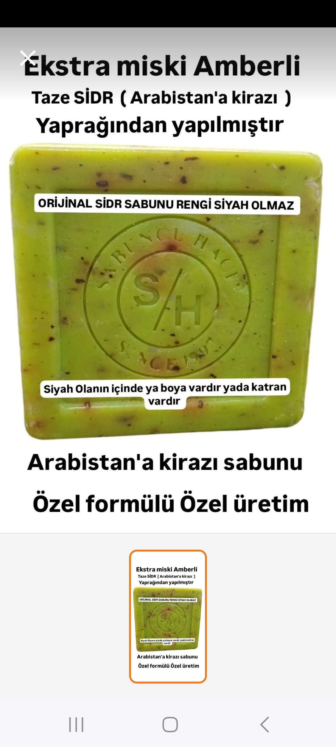 EXTRA MİSLİ AMBERLİ SİDR SABUNU