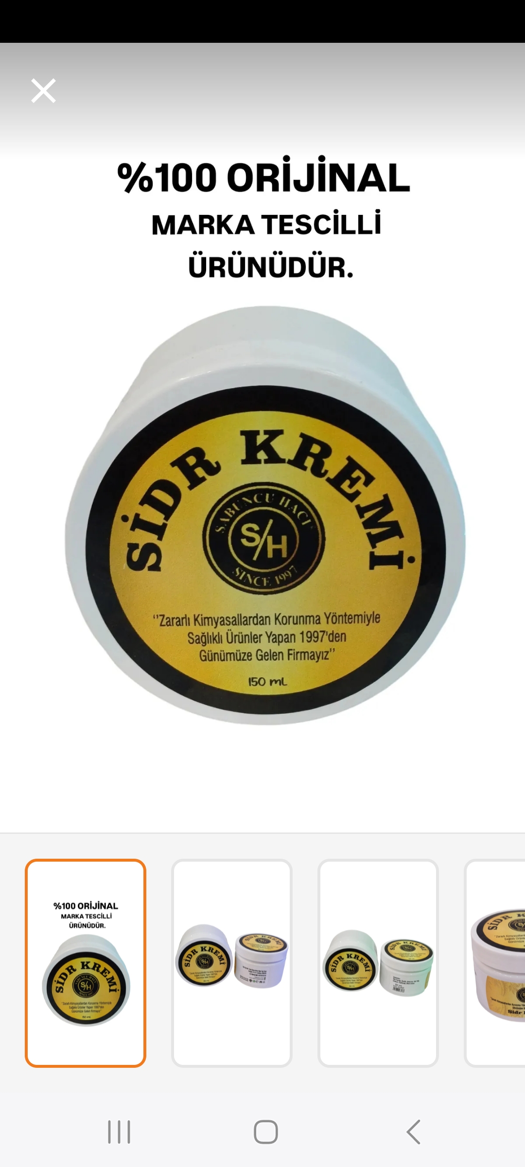 SİDR BİTKİSEL KREM