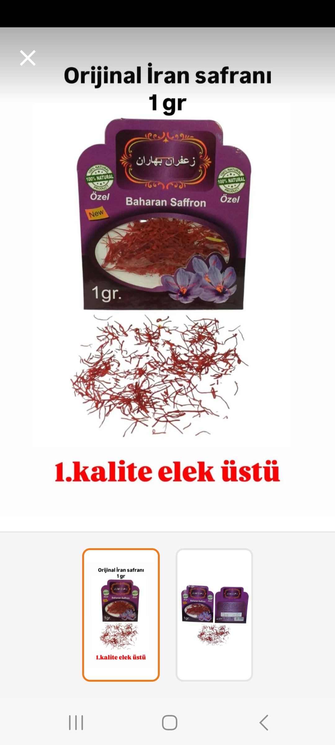 İRAN SAFRANI 1 G